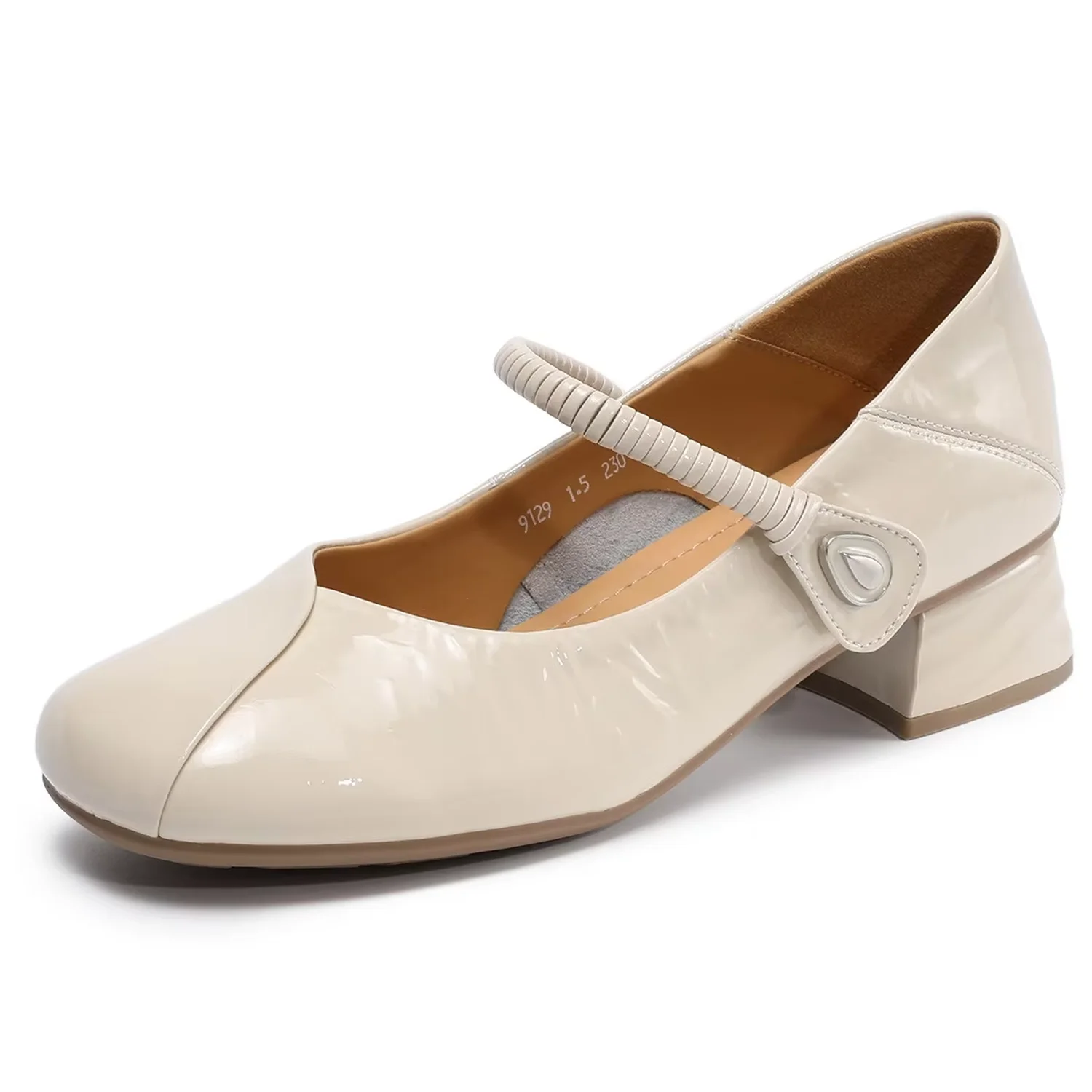 

Женские туфли Мэри Джейн из натуральной кожи с квадратным носком на среднем каблуке, удобные для офиса, работы, повседневной носки, для мам