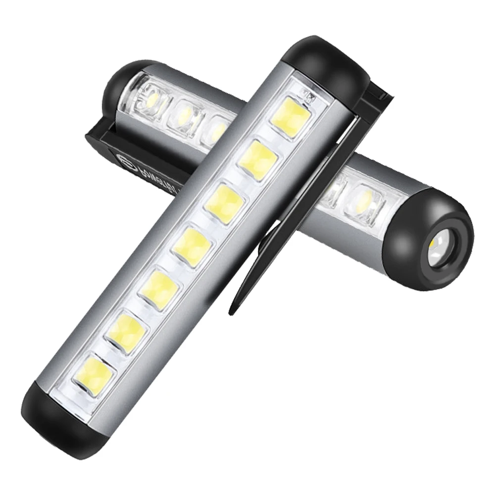 Imagem -02 - Boruit Mini Portátil Lanterna Led Tipo-c Recarregável Ultra Brilhante Tocha com Clipe Ímã Luz de Trabalho à Prova Impermeável Água Lâmpada de Acampamento