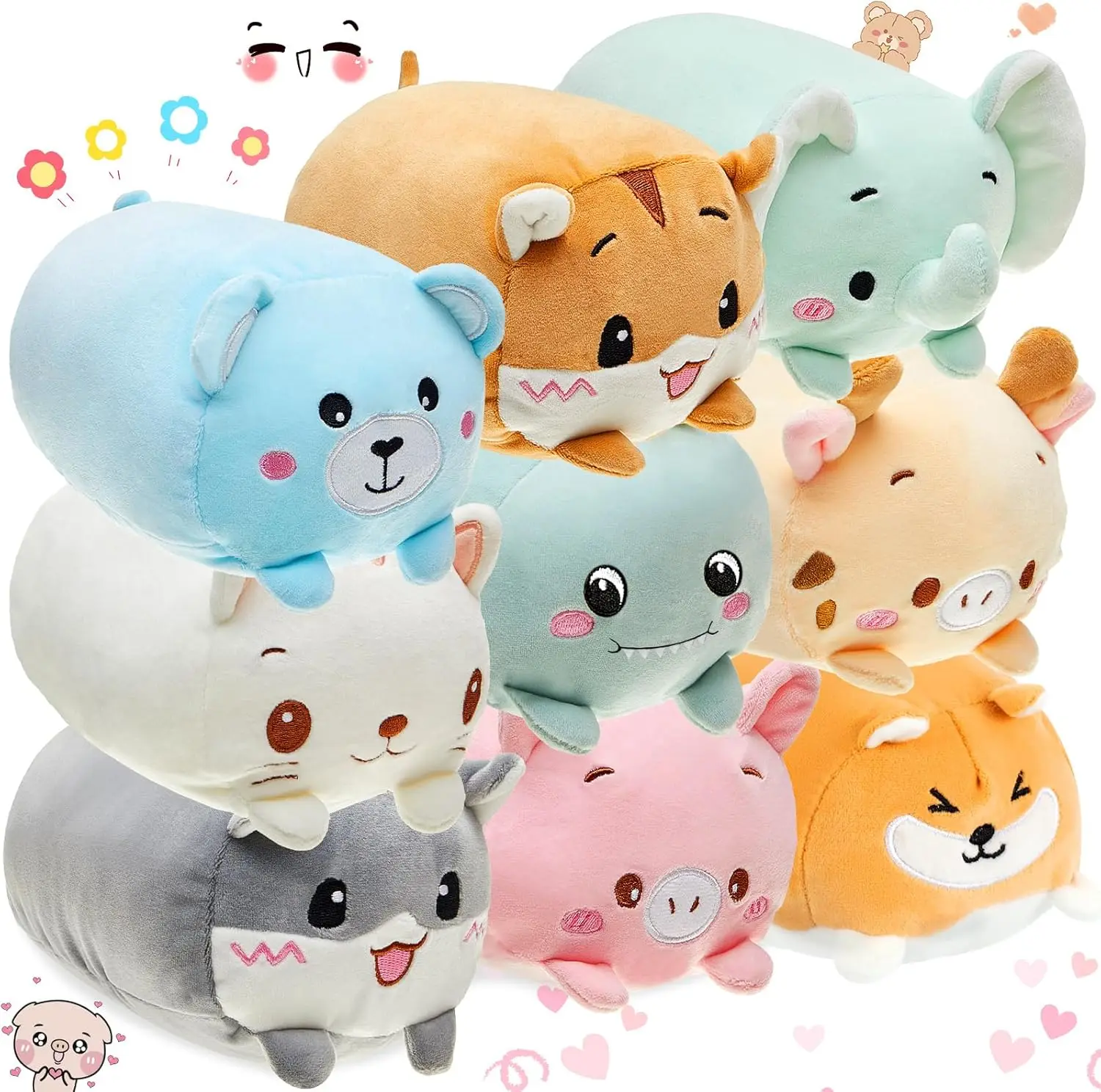 18 Pcs Cute Plush A…
