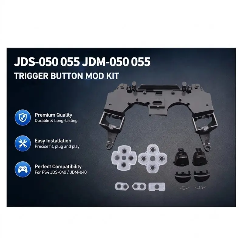 Y43A R2 L2 L1 R1 Trigger Buttons Mod Kit for PS4 Controller JDS-050 JDS-055 Holder Support Inner Repair Replacement Set