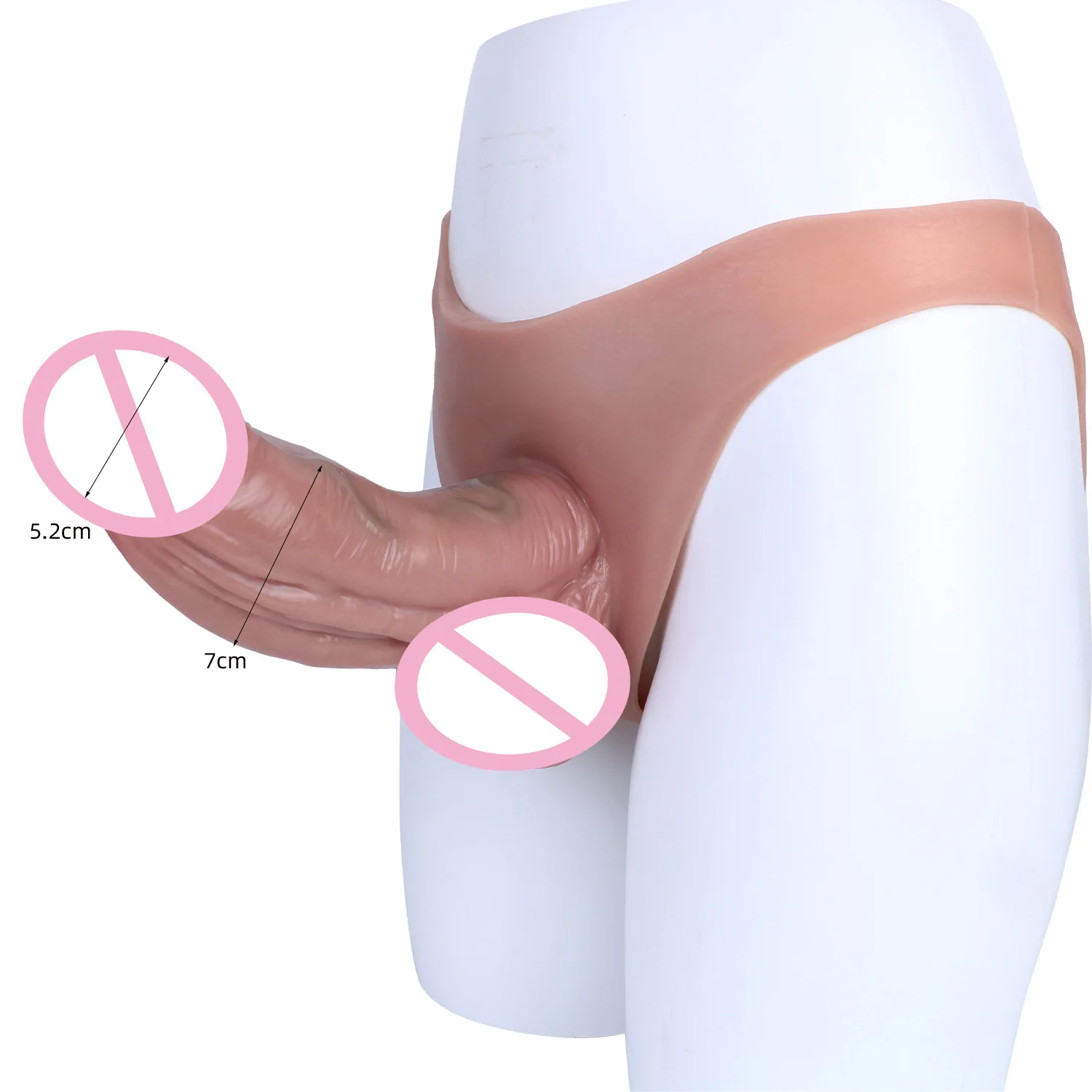 Liquid Silicone Hollow Penis Pant For Men Dick Enlargrmrnt Skin Feeling Adult Male Sex Toy Delay Ejaculation