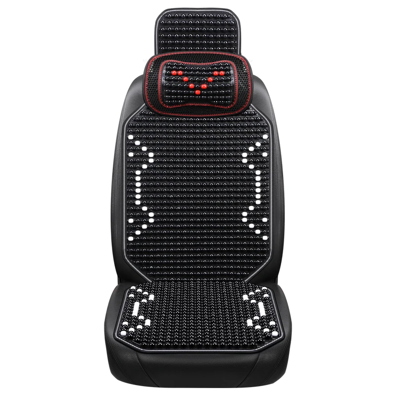 Summer wooden beadwire ventilation car lumbar cushion mesh breathable back cushion bamboo wire massage waist pad lumba
