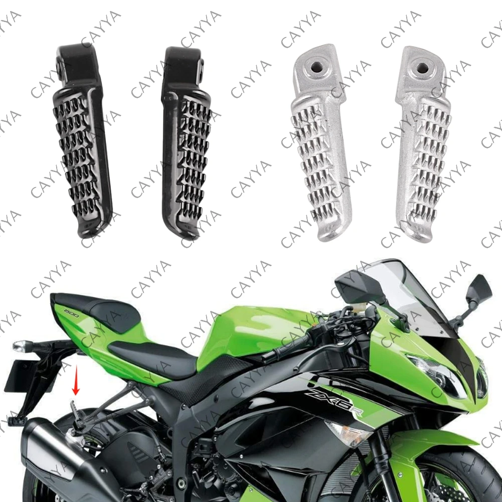 1 Pair Motorcycle Rear Footrest For Kawasaki EX650 250 Z1000 ZX6R ZX9R ZX10R ZX12R ER6N ER6F EX250 ZX14 Z750 Z1000SX