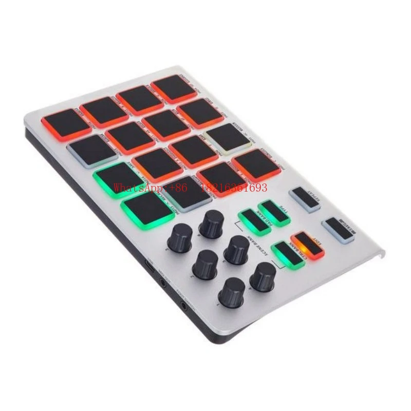 20.26NEW Portable Slim Aluminum Drum Pad MIDI Keyboard Controller Electronic Synthesizer Percussion Pad view 2