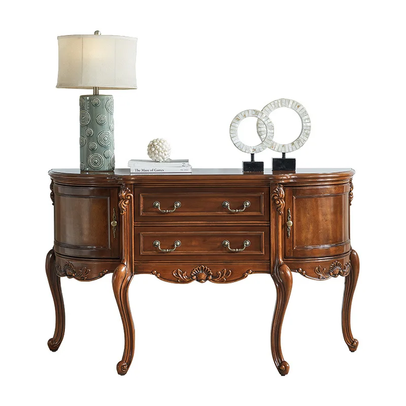 

American style, solid wood, entrance cabinet, small table, living room, partition, storage.
