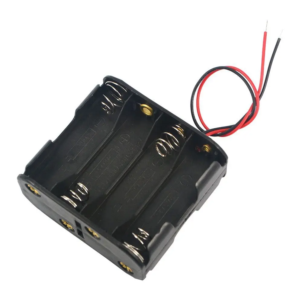 12V 8 AA Batteries with Wire Lead Rechargeable Battery Box Batteries Stack Battery Holder Box Battery Clip Slot Battery Case