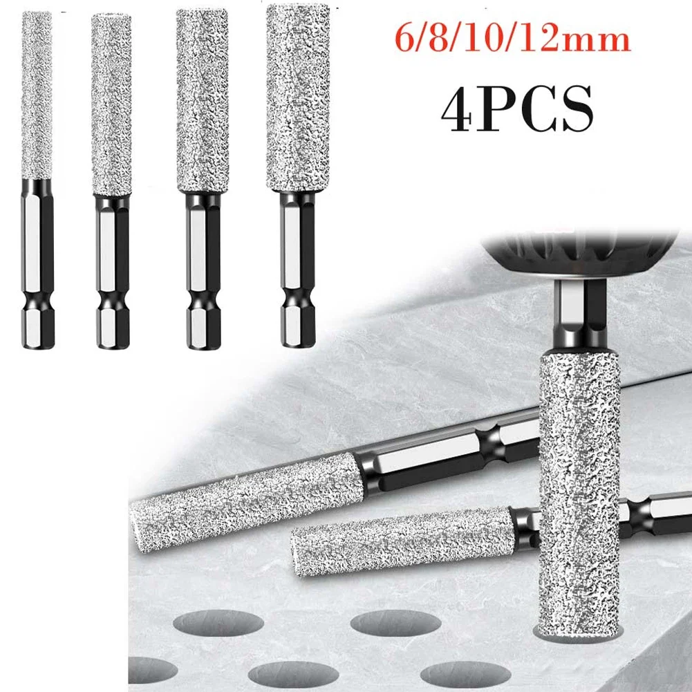 

12mm Vacuum Brazed Drill Bits Brazed Emery Drill Bit Drills Dry Drill Bit Masonry Hole Cutter Multi-purpose Drilling