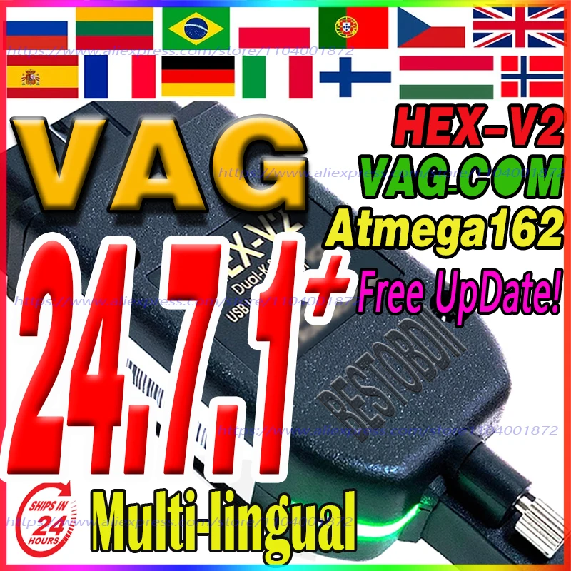 

Новинка 2024, vcd's V24.7 VAG-COM V23.11 VAG/COM, популярный Франция, Hex Atmega162 V2 для A-UDI/V-W/S-EAT, Vag, español, FRM