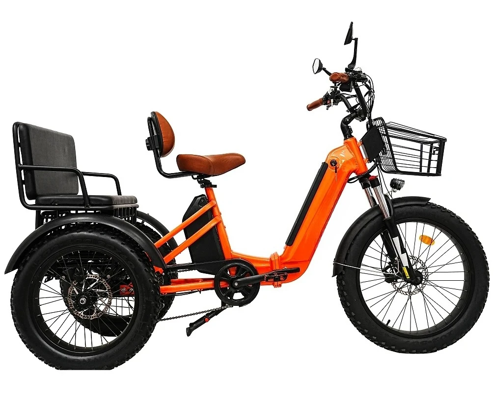 2024 Newest Hot Sell 750w 48V  Electric Tricycle Convenient and Practical Foldable 3 Wheels Electric Bikecustom