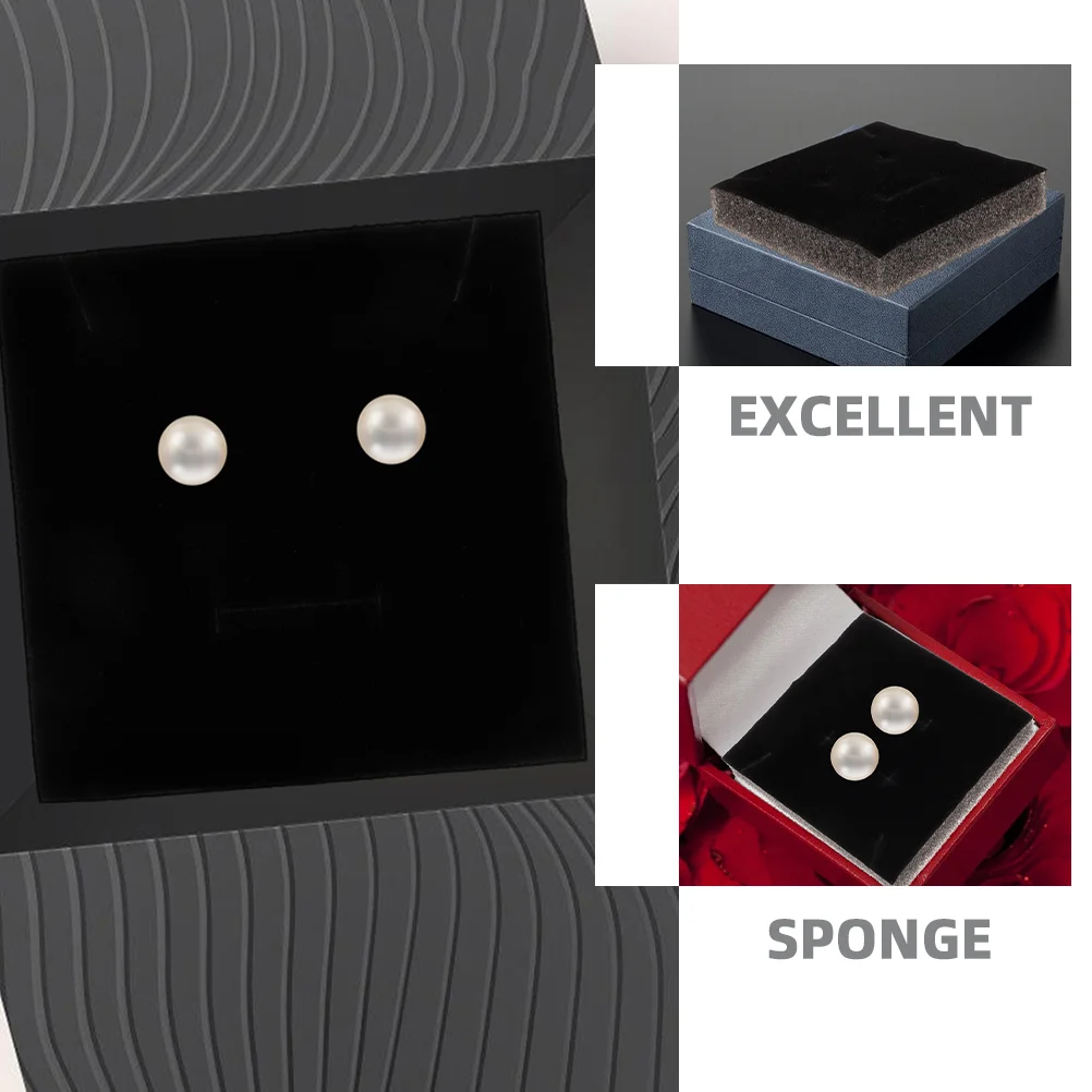 20 Pcs Jewelry Box Sponge Inserts for Boxes Ring Organizer Holder Bridesmaid White Ribbon