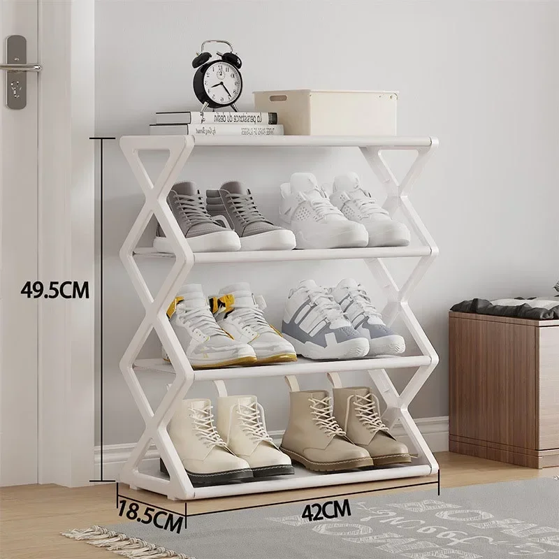 Sturdy Shoe Shelf Home Organizer 4 Tier Shoe Rack Foldable Dustproof Storage for Entryway Bedroom Closet Space Saving Organizer image 6