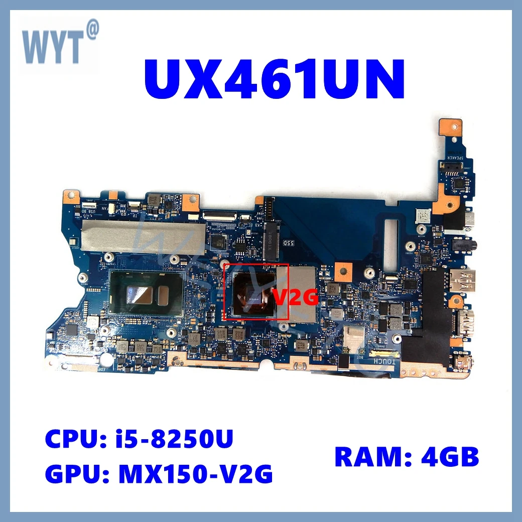 UX461UN Notebook Mainboard For Asus Zenbook Flip 14 UX461U UX461UA UX461UN Laptop Motherboard With i5-8250U 4GB-RAM UMA/V2G GPU