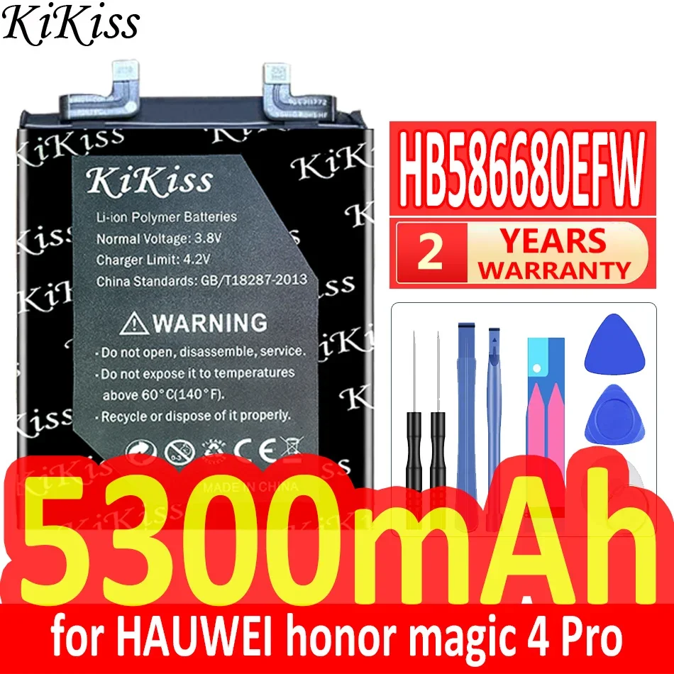 5300Mah KiKiss Powerful Battery HB586680EFW for HAUWEI honor magic 4 Pro 4Pro magic4 Pro