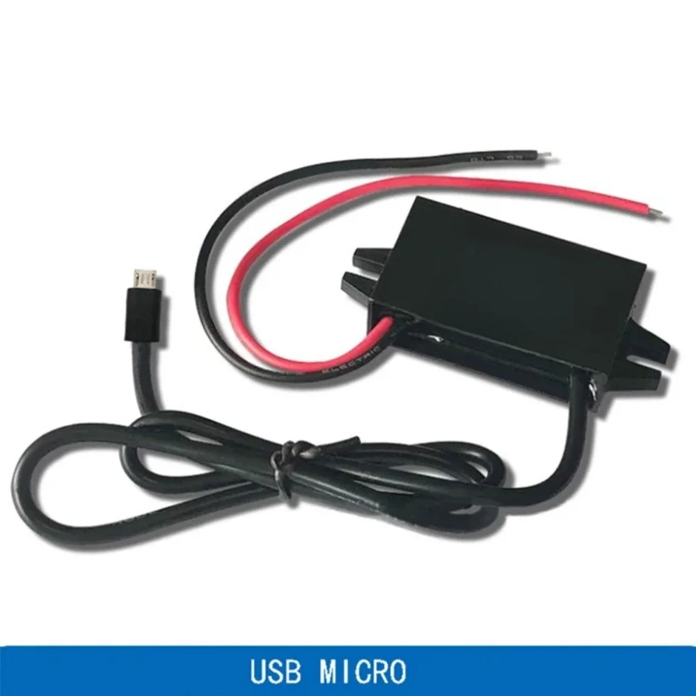 DC-DC 12V to 5V 3A 15W Mini Micro USB Step Down Car Power Converter Voltage Power Supply Output Adapter with Reverse Protection