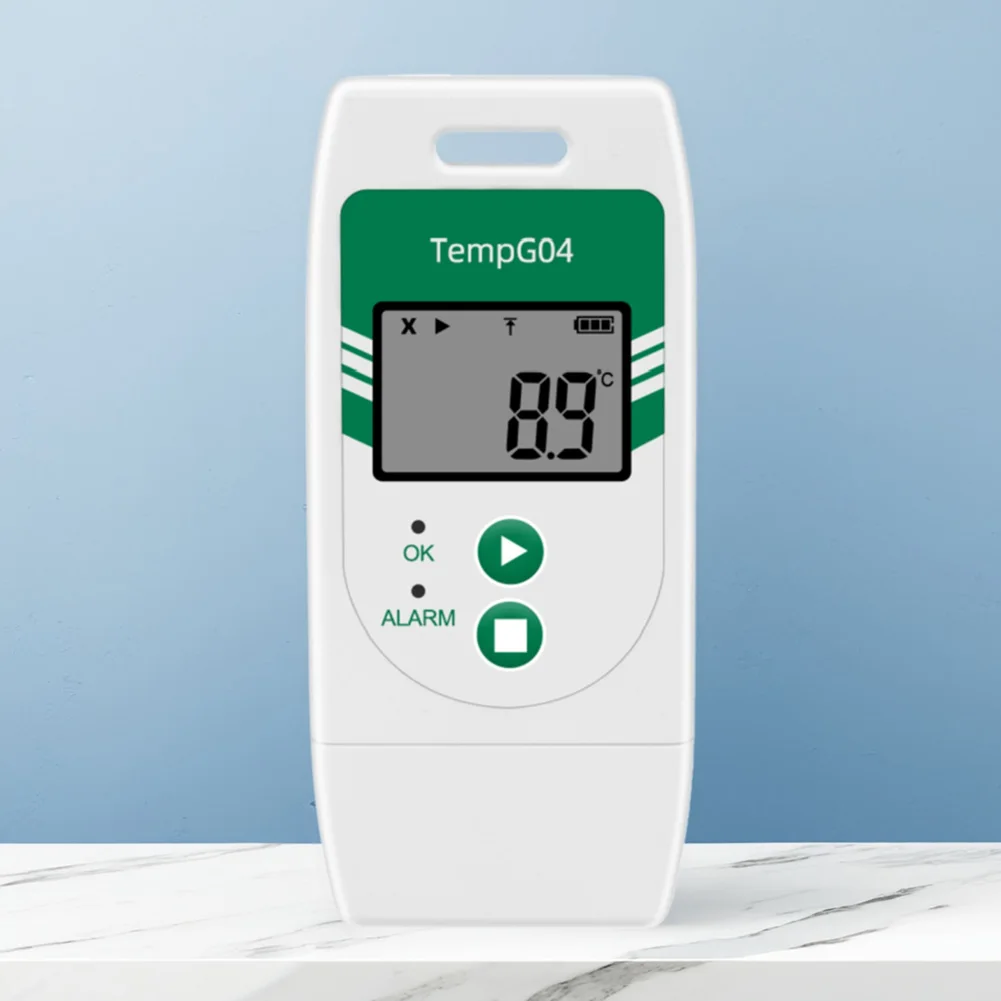 

USB Digital Temp Data Logger Recorder PDF CSV Report Temp Recorder Over Temp Alarm for Fruit Vegetable Lab Cold Chain Transport