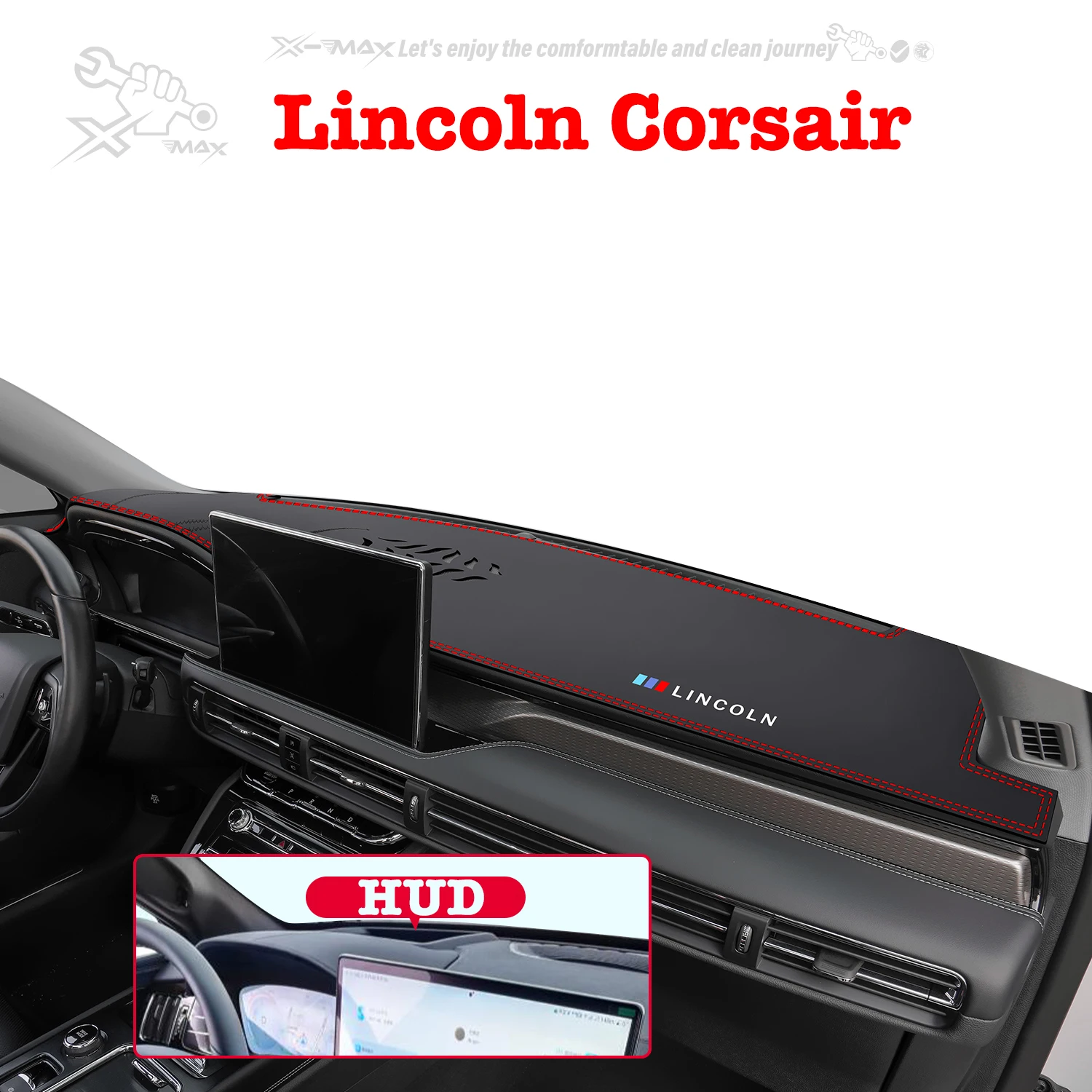 

Left-hand Drive Car Dashboard Mat For Lincoln Corsair 2020-2024 Light Blocking Pad Center Console Dash Mat Sunshield Protector