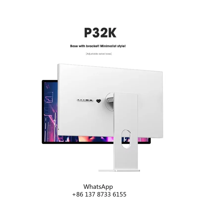 Kuycon P32K IPS LCD Display Ultra HD Ultra HD Digital Signage Advertising Gaming Display PC 144HZ 4K Mirror Surface