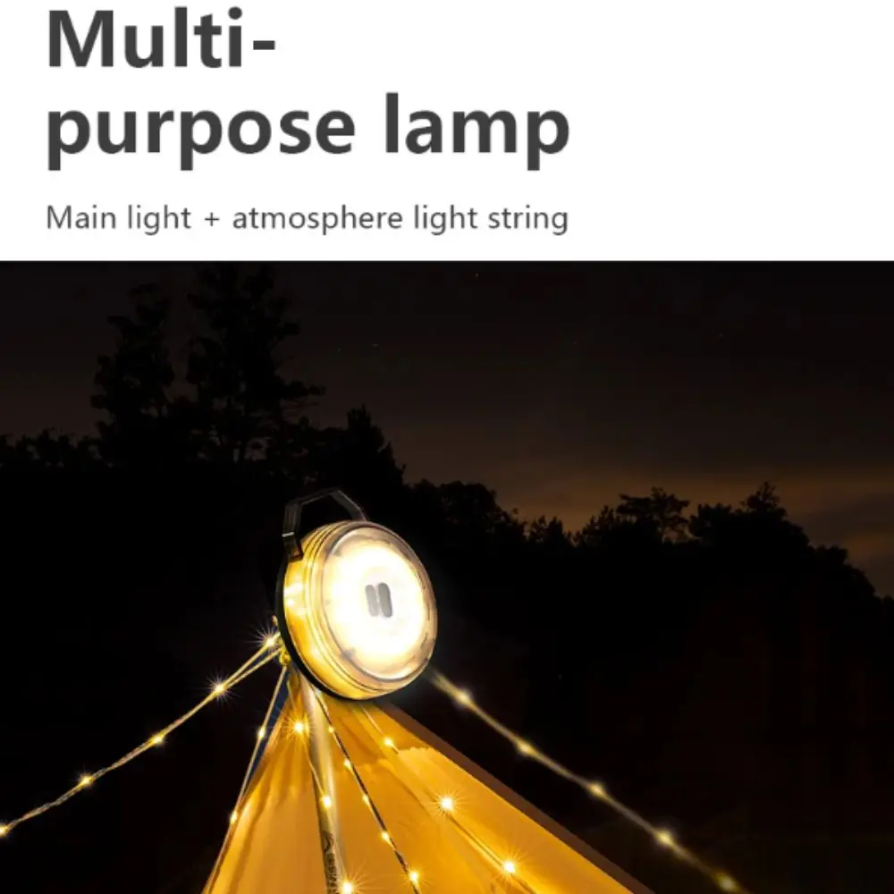 LED Light Tent Light Light String Light Strip Canopy Light Strip Storage System Hand Crank Power LED Outdoor Tape Measure Lamp