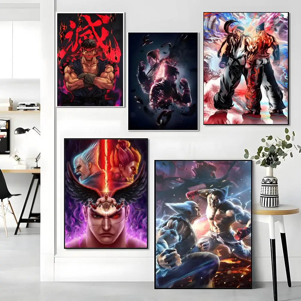 T-Tekken 8 Heihachi Game Anime Poster Premium PP Wall Decal - Peel & Stick, HD Print, Waterproof Home Decor