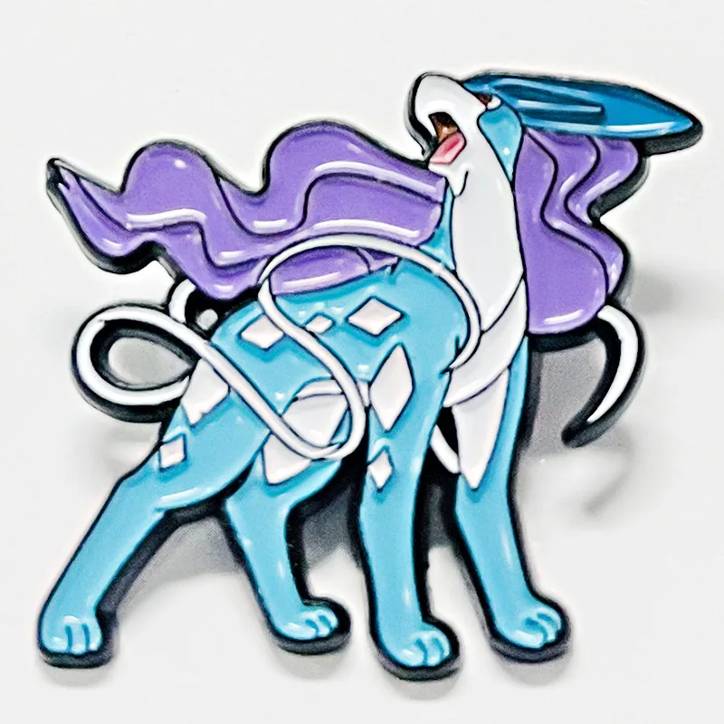 Pokemon Suicune Emaille Pinnen Anime Gmae Metalen Broches Rugzak Hoed Revers Pin Accessoires Voor Vrouwen Man Sieraden Decoratie Cadeau