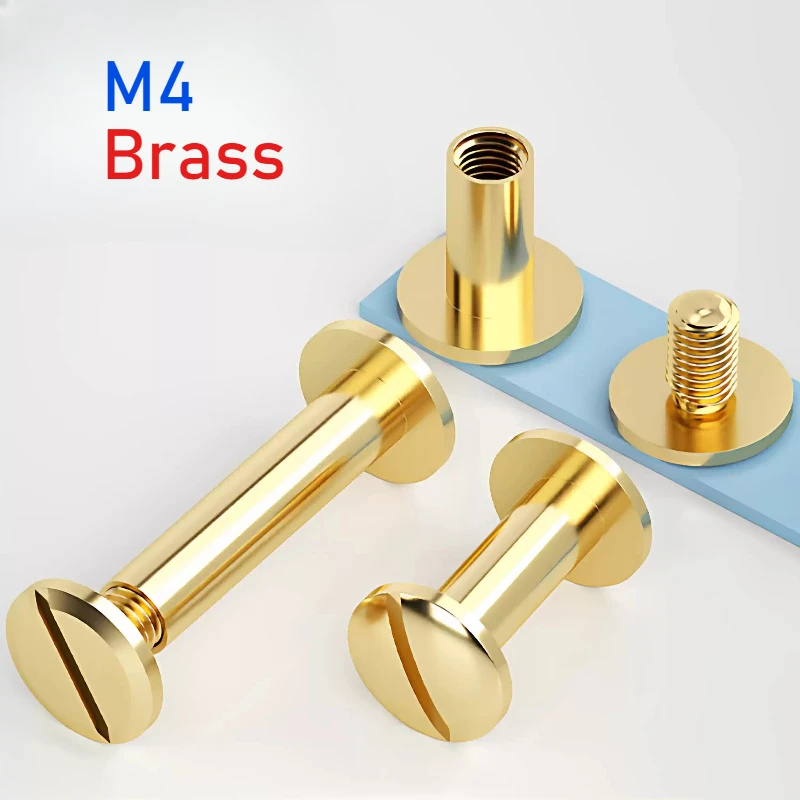 M4 النحاس الصلبة ملزمة شيكاغو مسامير حزام المسمار مسمار المسامير لألبوم الصور الجلود الحرفية حزام المحفظة السحابات