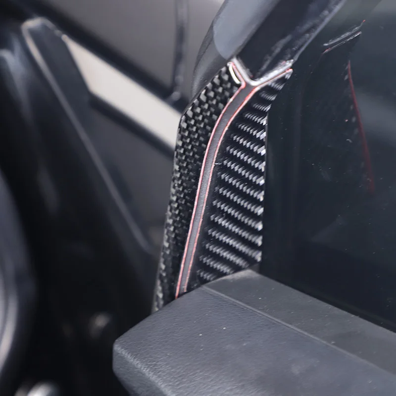 

For Subaru Forester 2013-2018 Soft Carbon Fiber Car Rear Door Inner Triangle A-pillar Panel Cover Trim sticker Car Accessories