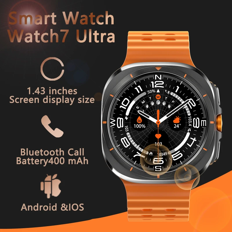 

New Watch 7Ultra Sports Watch IP68 Waterproof 1.43-inch AMOLED High-definition Large Screen Sports Health Monitoring Smart Watch