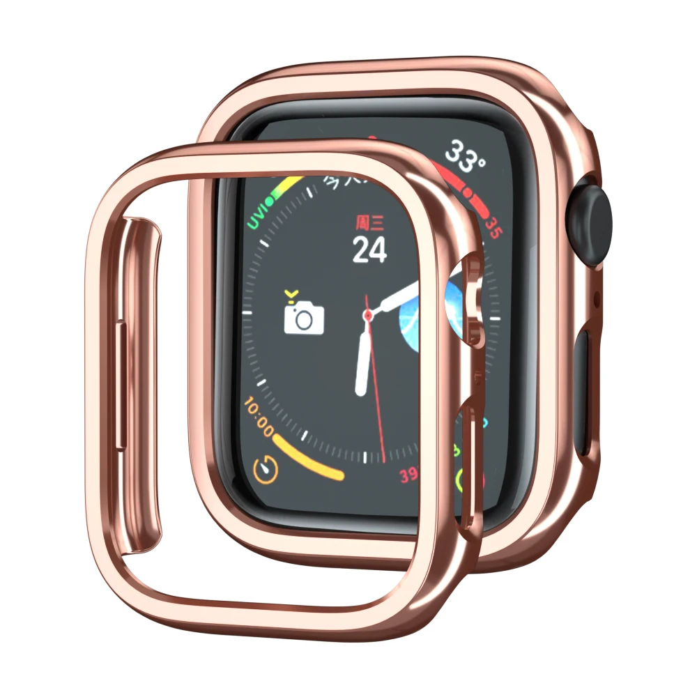 For Apple Watch 45mm 41mm 38mm 42mm 40mm 44mm Plated Skeleton Cover Hard PC Bumper Case Frame for IWatch SE9 8 7 6 5 4 3 2 Case image 3