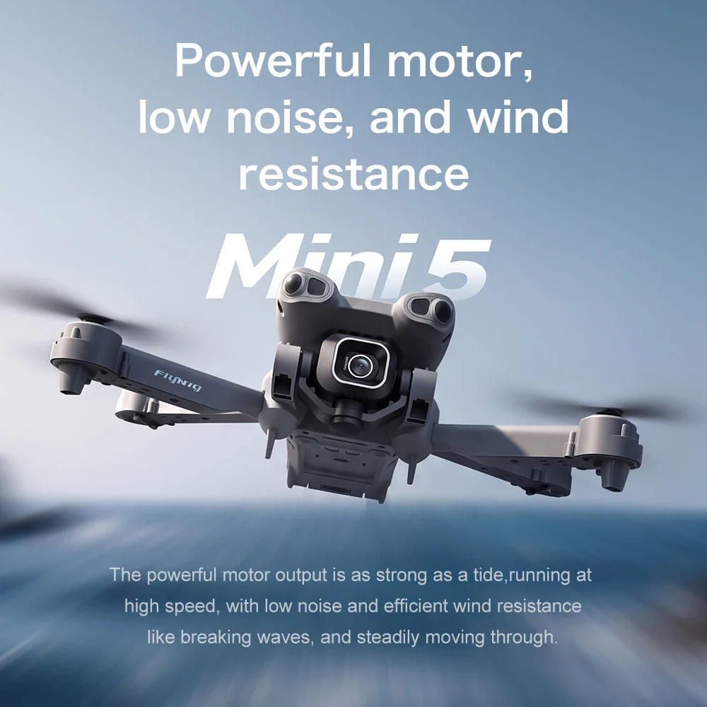 Dron Lenovo Mini 5 Pro 8K con Cámara Dual HD Aérea, WIFI 2.4G, Motor sin Escobillas, Evitación Inteligente de Obstáculos, Control Remoto