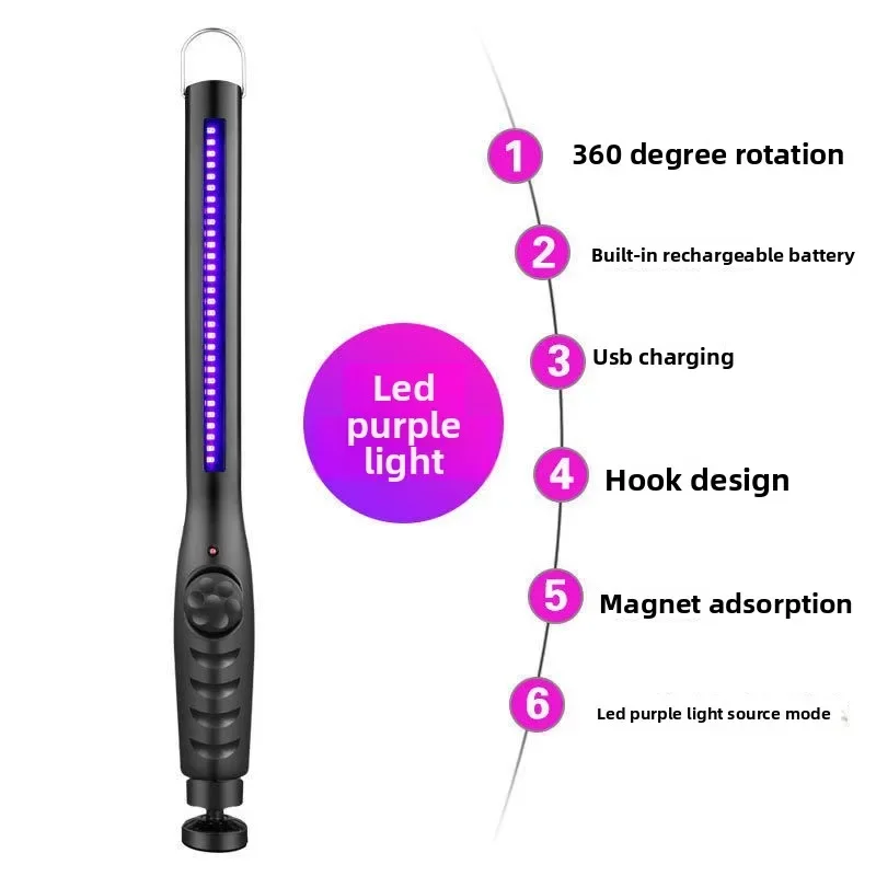 Lampe de poche LED Rechargeable, Portable, à gradation continue, lampes de réparation de voiture d'urgence