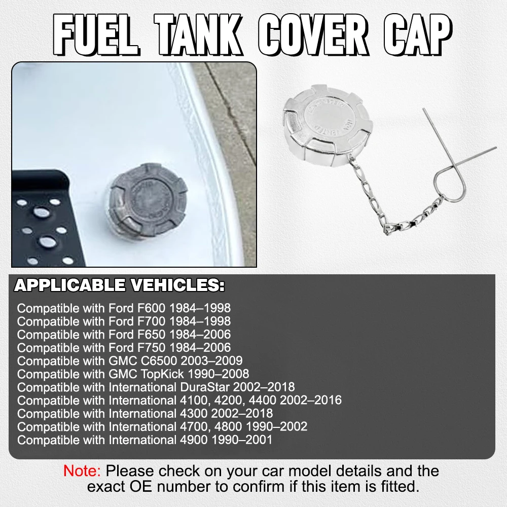 

Aluminum Car 2 1/4" Diesel Fuel Cap for Ford F600 F700 F650 F750 GMC C6500 TopKick International DuraStar 4100 4200 4300 4400