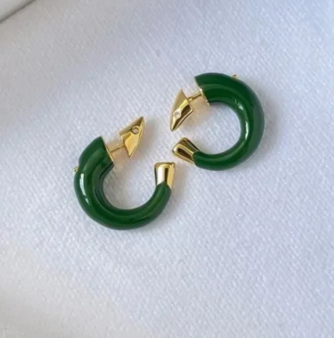 

2026 Fashion Designer Brass 18K Gold Plated Small Earrings Women Top Quality Jewelry Trend