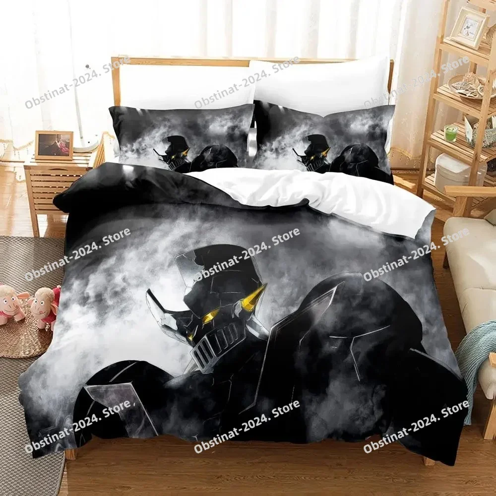 2025 Mazinger Z Bedding Set Single Twin Full Queen King Size Bed Set Aldult Kid Bedroom Duvetcover Sets 3D Print Anime Bed Sheet