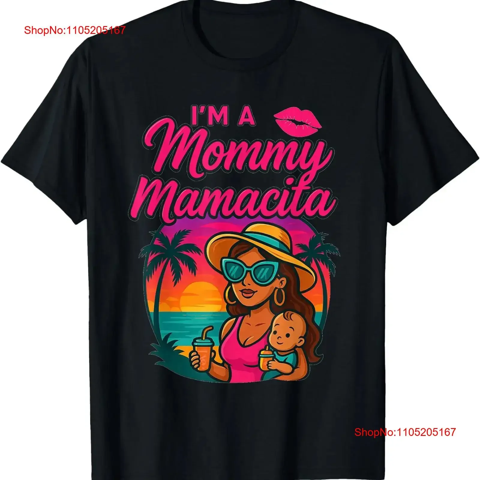 

I'm a Mommy Mamacita Funny Island Mom T Shirt vintage Washed Stylish Stretched Soft Breathable Comfortable Unisex Casual
