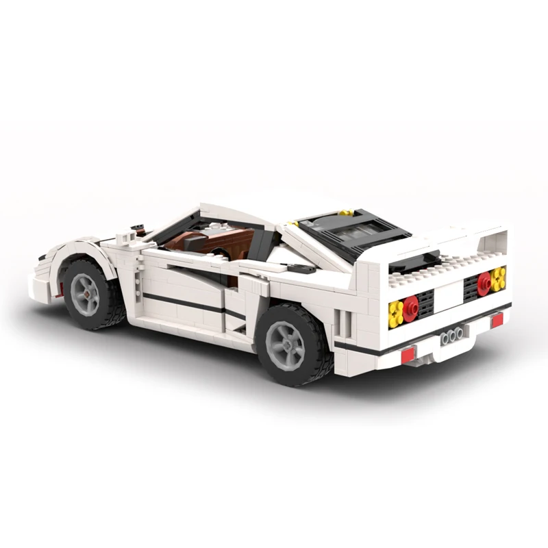 NOUVEAU Speed F40 Sport Coupé Briques de Construction DIY MOC Idée Roadster Briques Véhicule Champion Assemblage Voiture de Course Jouet Cadeau Noël