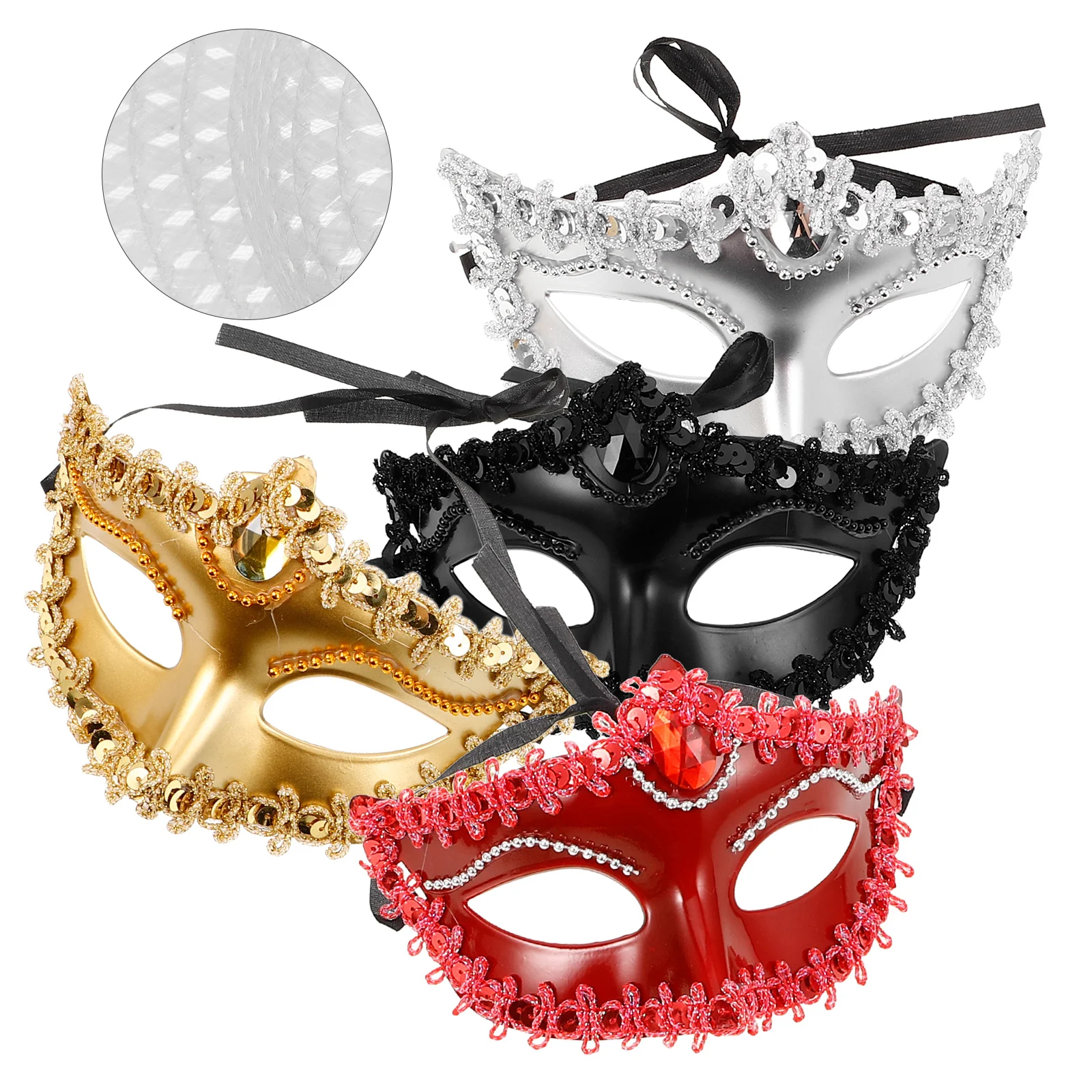 4 Pcs Children's Mask Stage Decor Costume Party Masquerade Masks Halloween Decorate Cosplay Plastic Venetian