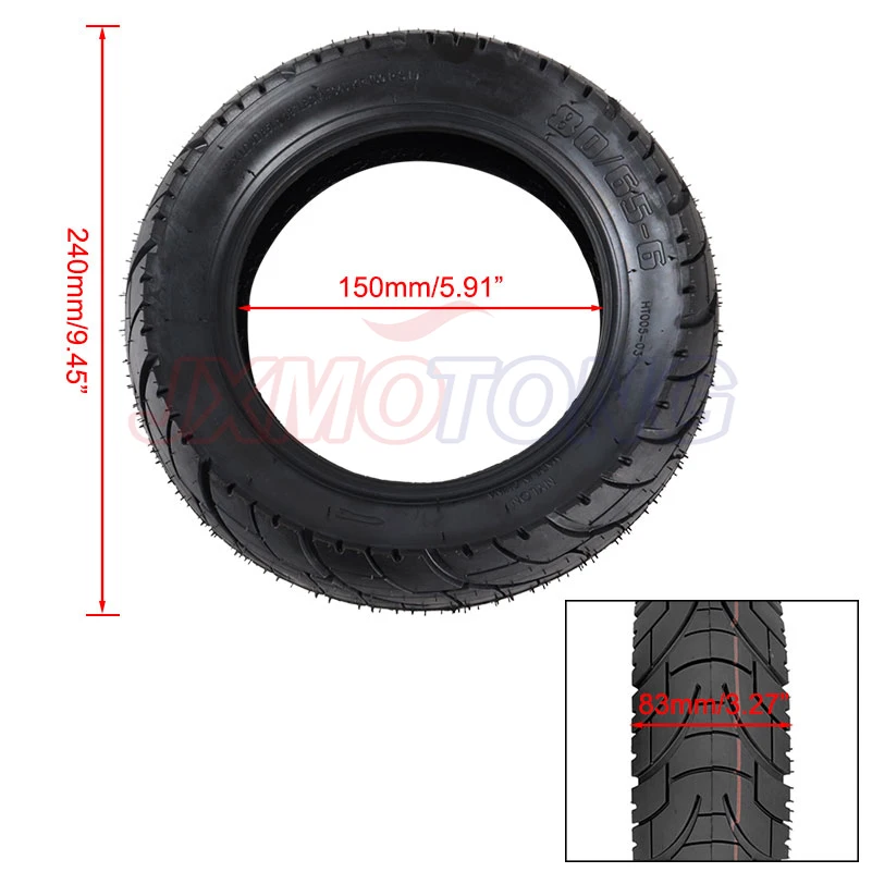 Full size 10x3 road & Off-road tyre 10Inch Profile 80/65-6.5 Tire fit 6