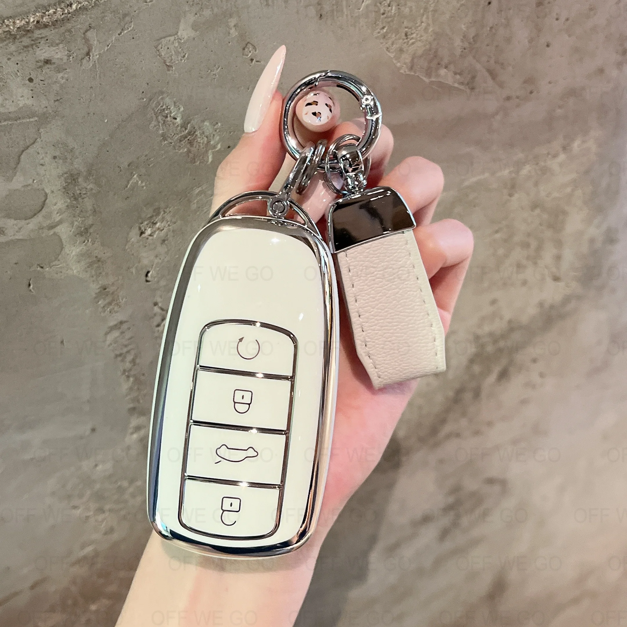 Auto-Schlüsselhülle aus Leder mit Schlüsselring-Set für Chery Omoda 5 C5 Tigo 7 8 Pro Max Tigo 7 8 Plus Arrizo 5 Plus Jaecoo 2023 Schlüsselanhänger – Detail 7
