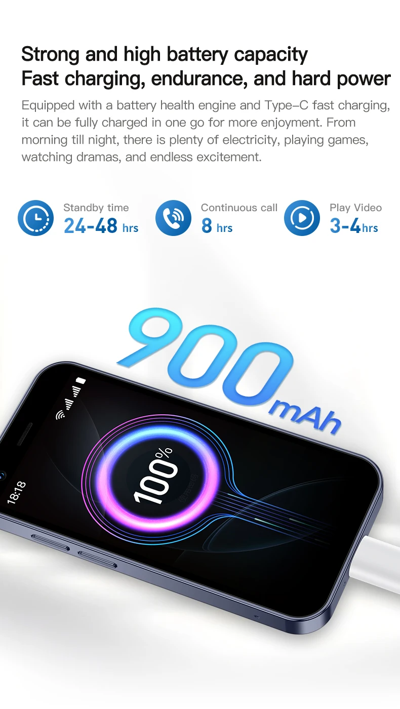 SERVO Mini Android Smartphone 3.0" Touch Screen 3G Dual SIM 2GB+16GB Face Unlock HiFi Sound WiFi Hotspot GPS Pocket Mobile Phone