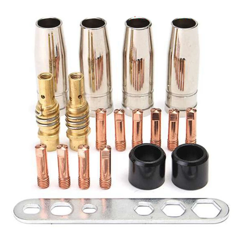 ABSF 19Pcs Nozzle Contact Tips Holder For Mig Welder Torch Contact Semi-Automatic Welding Tool For 15AK Welding Torch