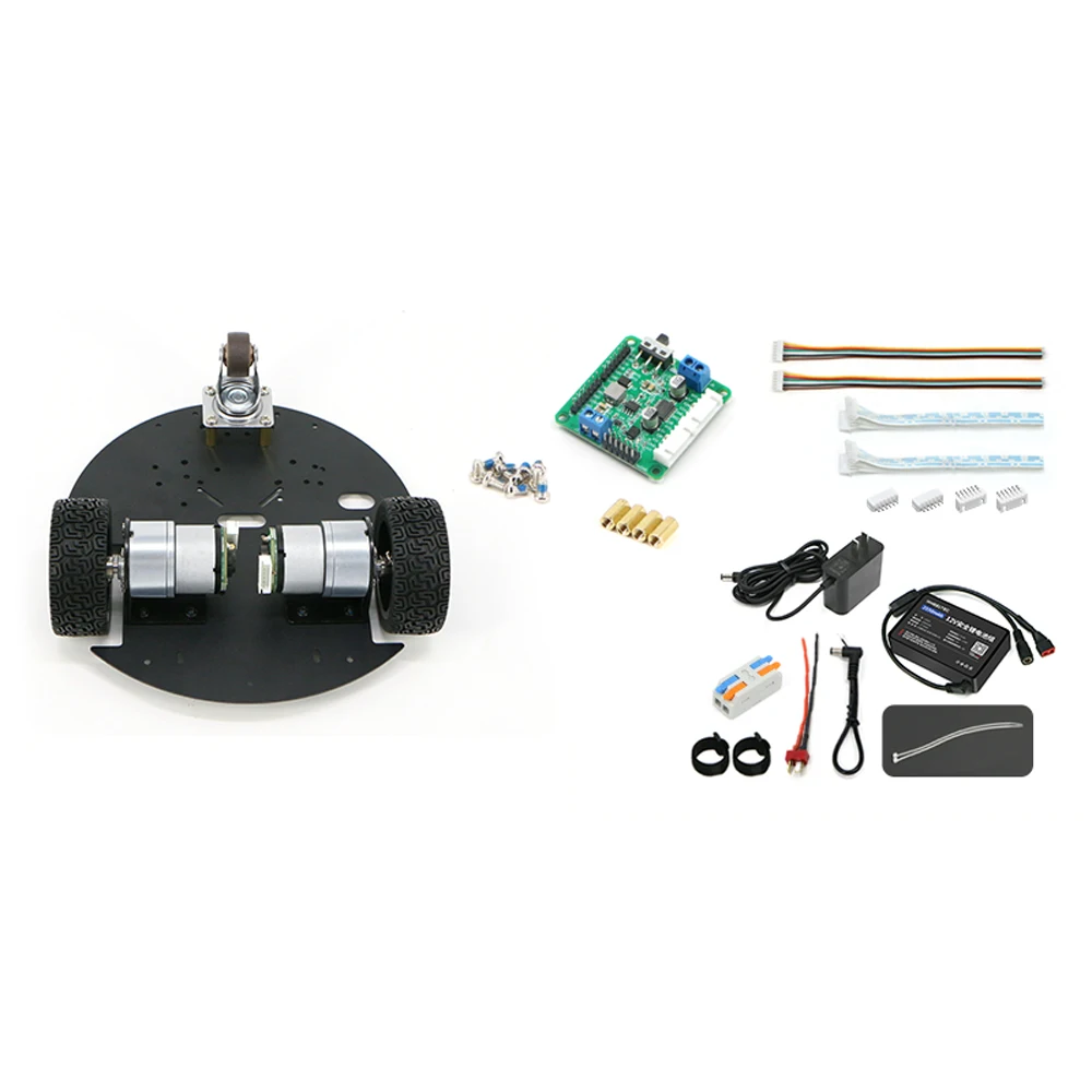 

Роботизированное шасси серии R3 с двумя колесами и дифференциалом – с энкодером и мотор-редуктором постоянного тока