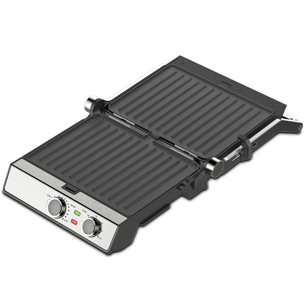 

A for Electric Household Non-Stick Coated Panini Sandwich Grill Machine Indoor Steak Maker Kitchen Appliance
