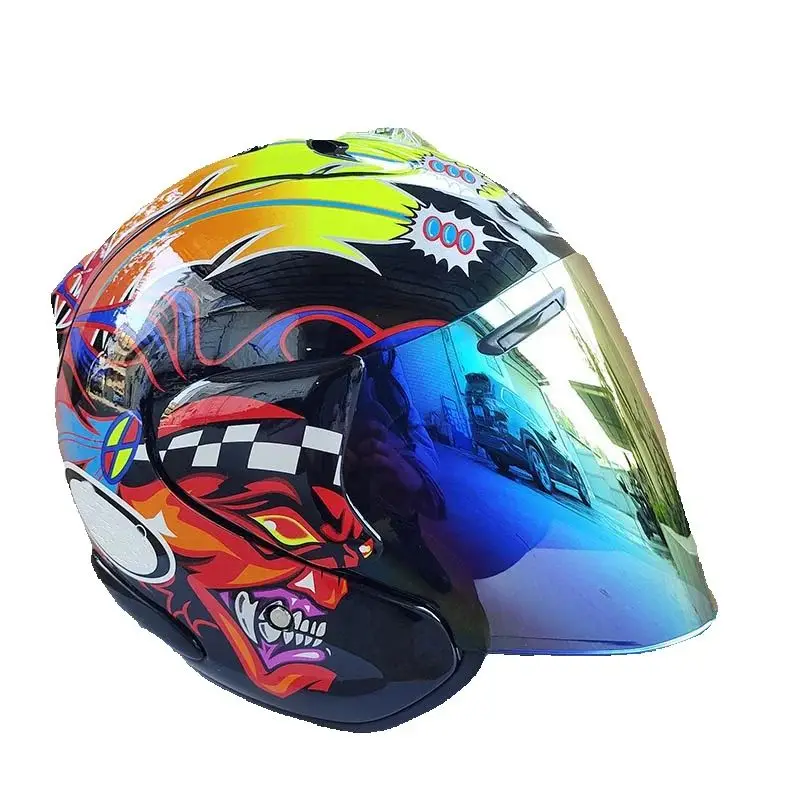 New Arrival Russell Half Helmet Open Face Motorcycle Helmet Women and Men Summer Season Safety Helmet Casque Casco ECE Approved