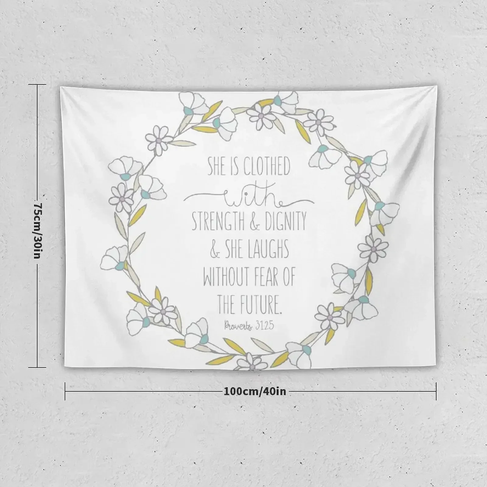 Proverbs 31:25 Tapestry Anime Decor Home Decor Accessories Tapestry