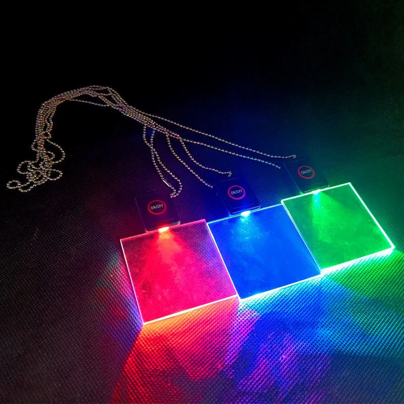 Custom. [Thickened Design] Customized LED Luminous Work Card Acrylic Remote Control Seven Colors Noctilucent Name KTV Ba