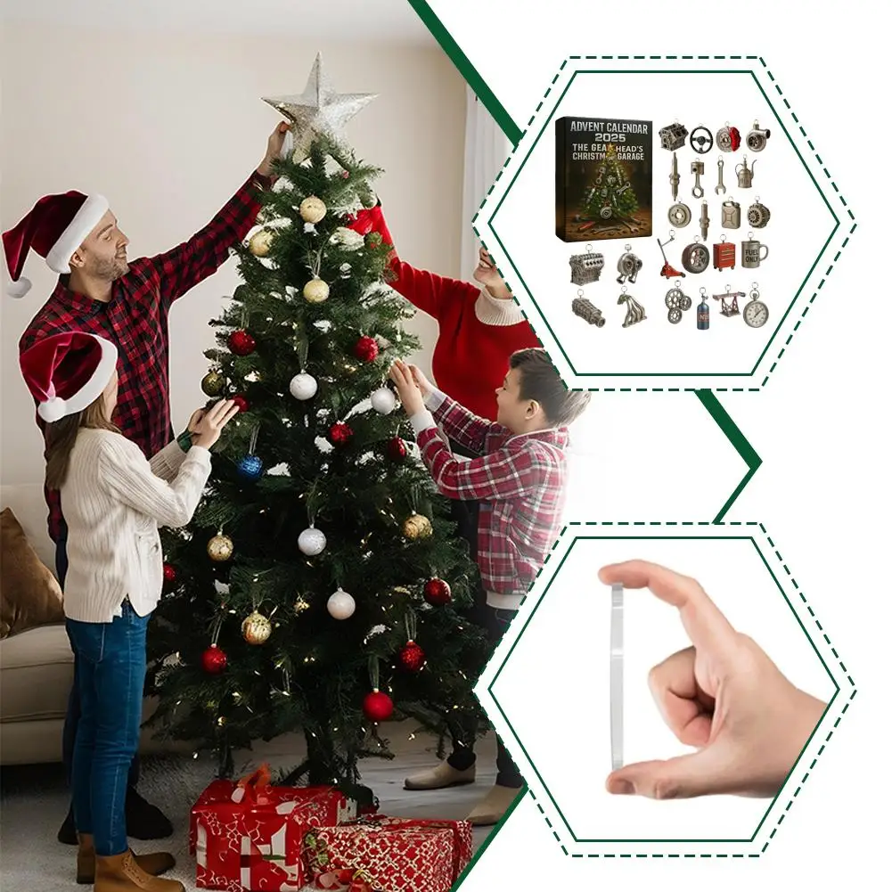 قطع غيار السيارات الديكور 2025 تقويم القدوم عيد الميلاد لعشاق السيارات والميكانيكا العد التنازلي التقويم العطلات تقويم القدوم #5