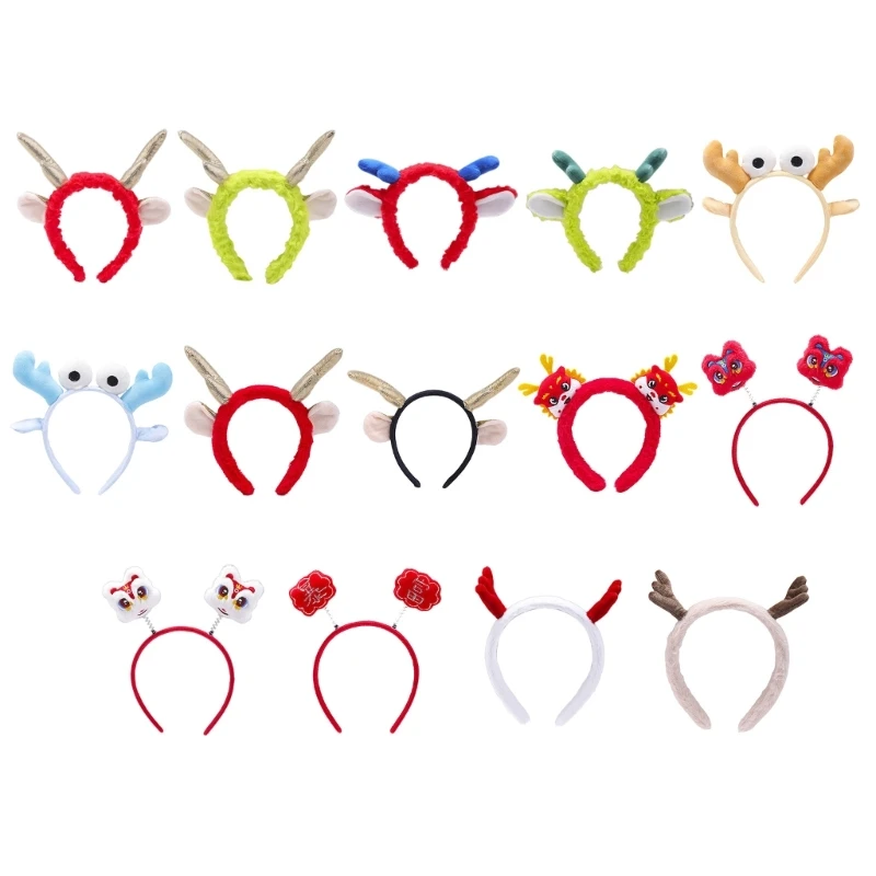 Dragon Horn Hairband for Chinese New Year Bright and Attractive Colors Stretchy and Durable Suitable for All Ages