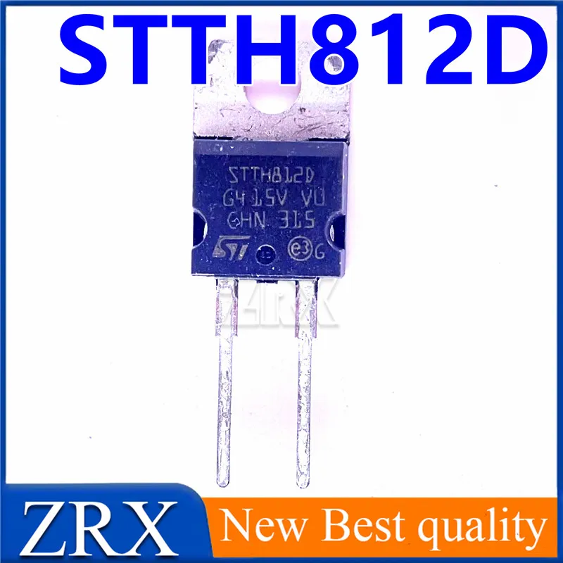 5Pcs/Lot STTH812D TO-220 Fast Recovery/Ultra Fast Recovery Diode 1200V-8A