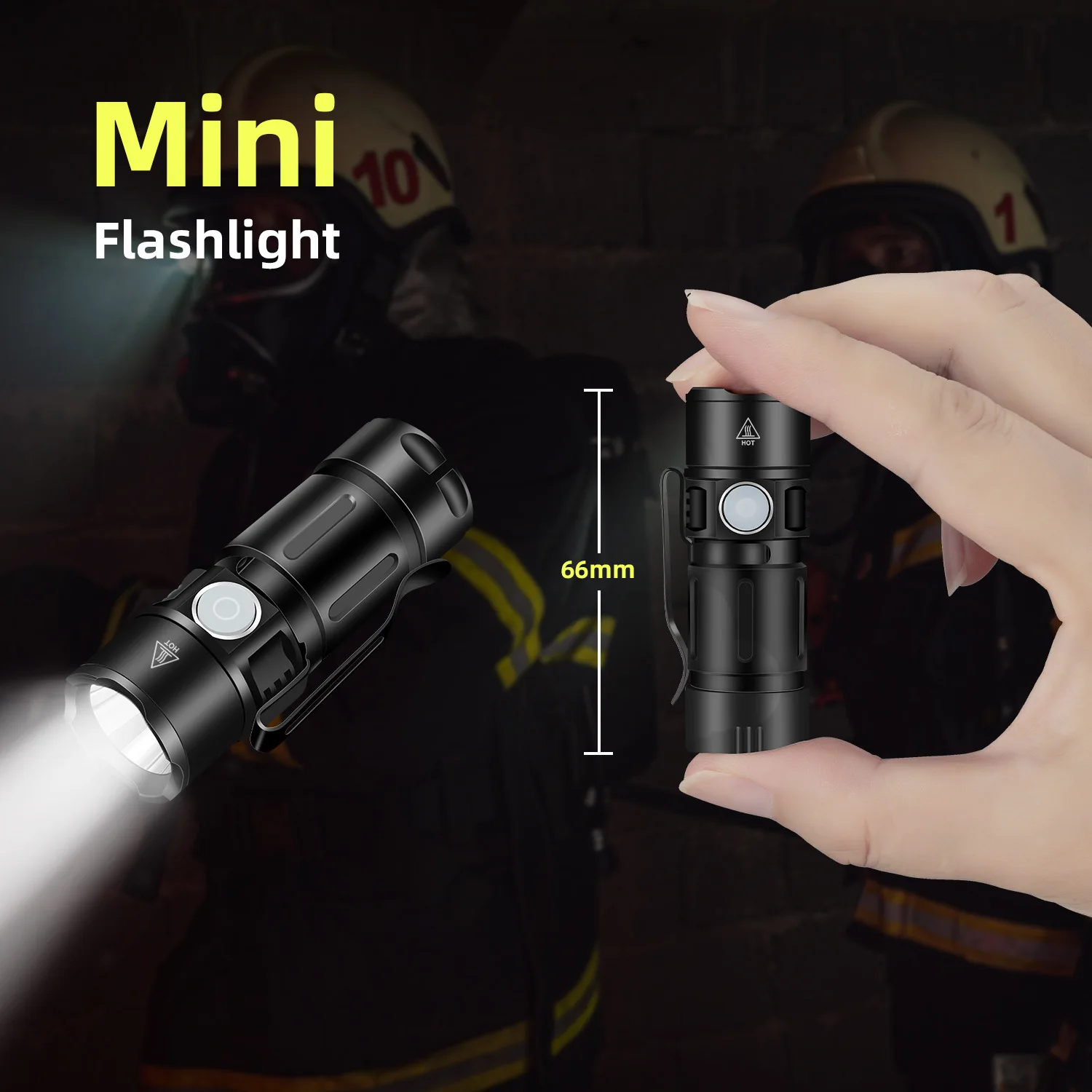 Mini Torch LED Rechargeable Flashlight Portable USB Charging Flashlight High Power Camping Waterproof Long Range Lantern