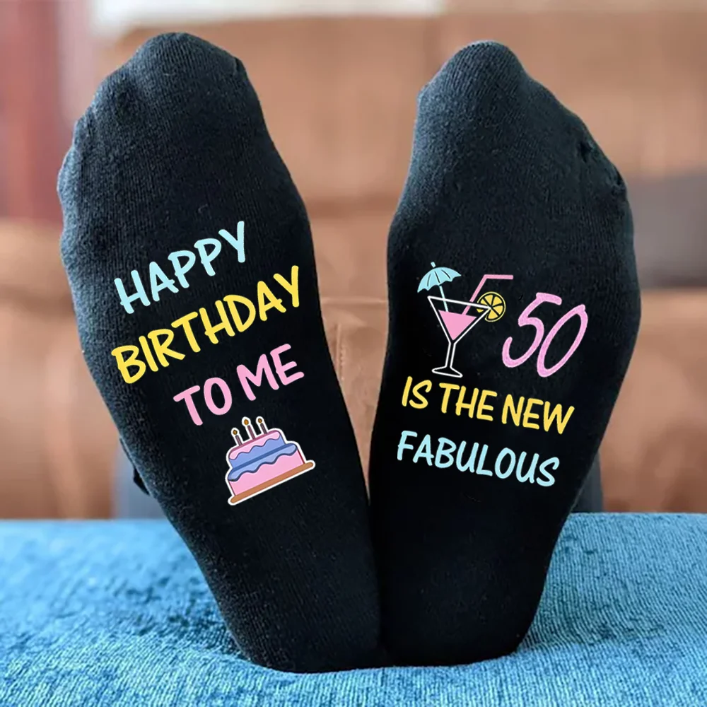 

Birthday Gift Socks for Woman 30th/40th/50th/60th/70th/80th Birthday Party Accessory Novelty Sock for Her 30 Is The New Fabulous